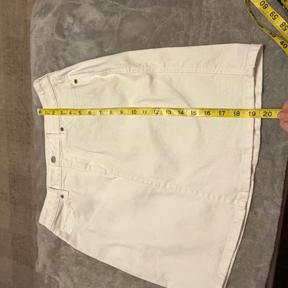 Sonoma White Denim Skirt Women’s Size 10 Classic 5 Pocket Jean Skirt - Picture 6 of 7